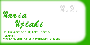 maria ujlaki business card